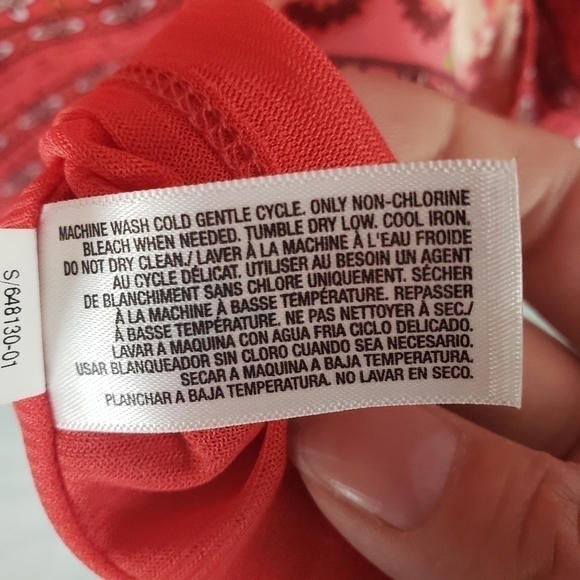 Old Navy Coral Print Sheath Dress Size M - Picture 4 of 11